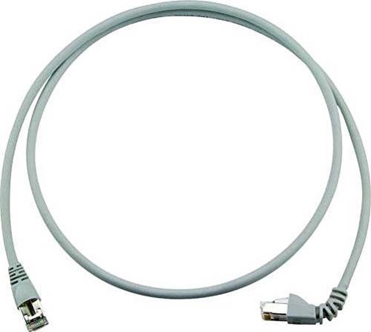 Telegärtner 100008040 RJ45 Netwerkkabel, patchkabel CAT 6A S/FTP 0.5 m Grijs Vlambestendig, Met anti-kniktule 1 stuk(s)