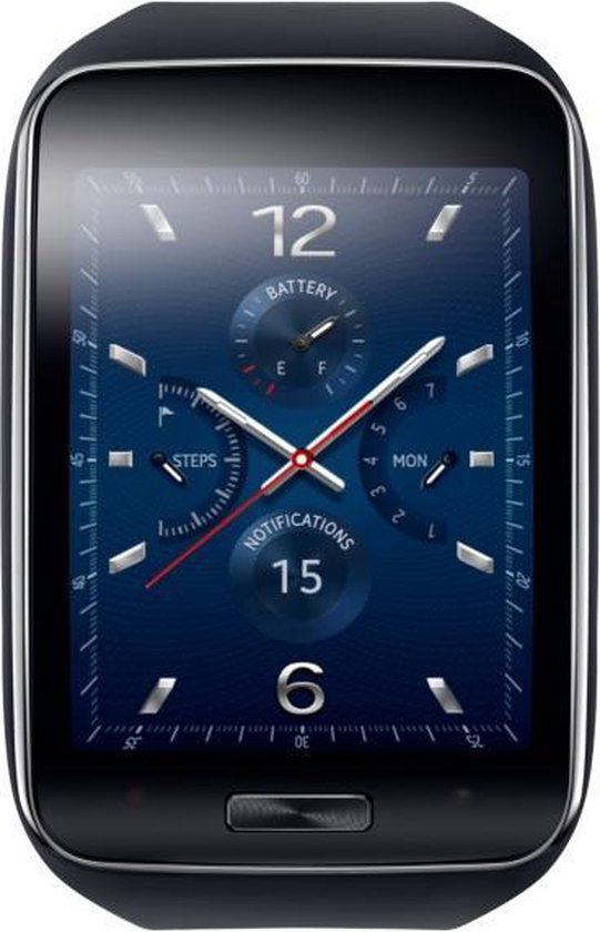 Samsung Gear S smartwatch - Zwart/Blauw met siliconen band | bol.com