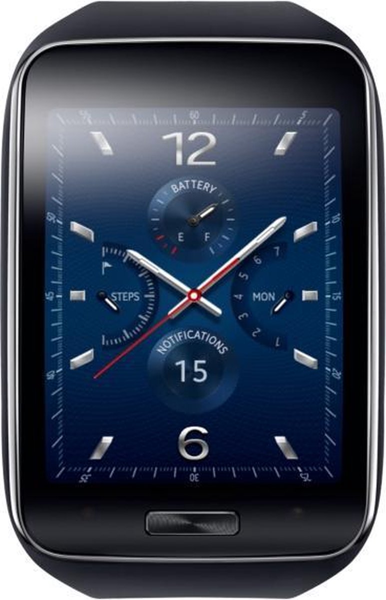 Contract te ontvangen De andere dag Samsung Gear S smartwatch - Zwart/Blauw met siliconen band | bol.com