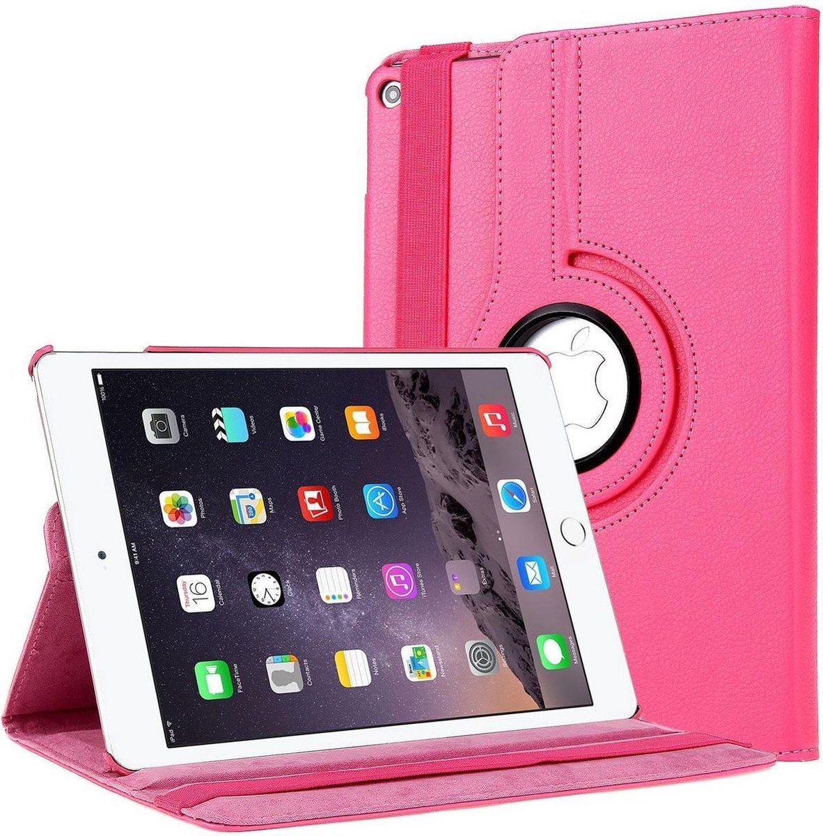 Housse Tablette Phonillico Coque Rotative 360 Rose pour Apple iPad
