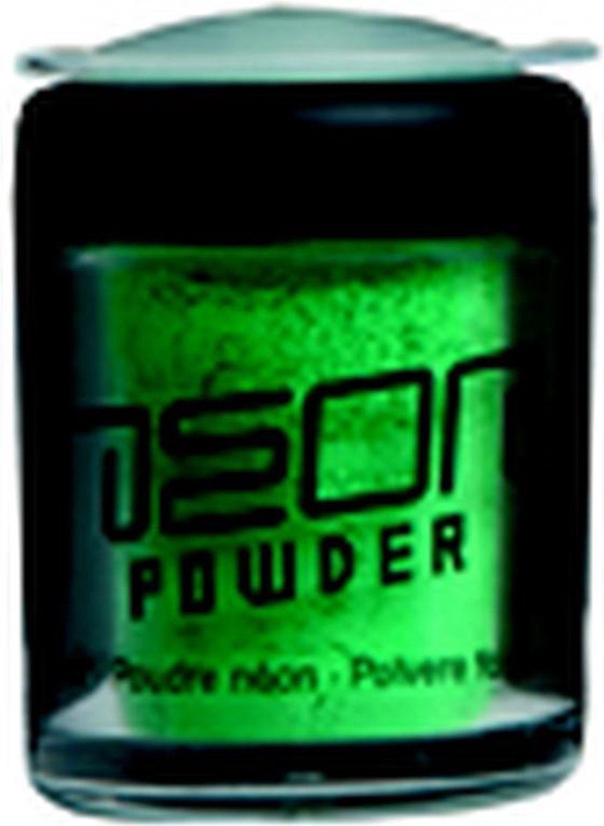 Neon poeder make-up groen