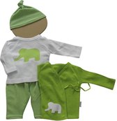 Amelius Unisexkledingset - Appelgroen / Wit - Maat 42