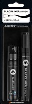 Molotow Blackliner Brush Marker & 30ml Refill Set