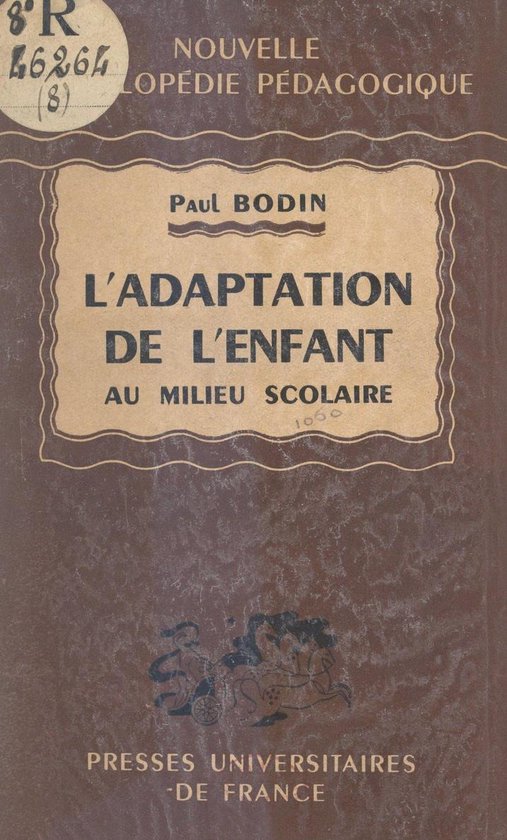 L'adaptation de l'enfant au milieu scolaire - cover