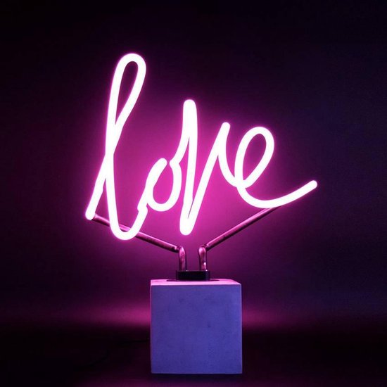Goede bol.com | Neon Lamp 'Love' (betonnen voet) - large - Locomocean CB-28