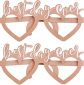 Papieren brillen - Best Day Ever kraft (8 stuks)