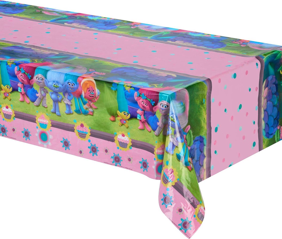 Trolls Party plastic tafelkleed 120x180cm