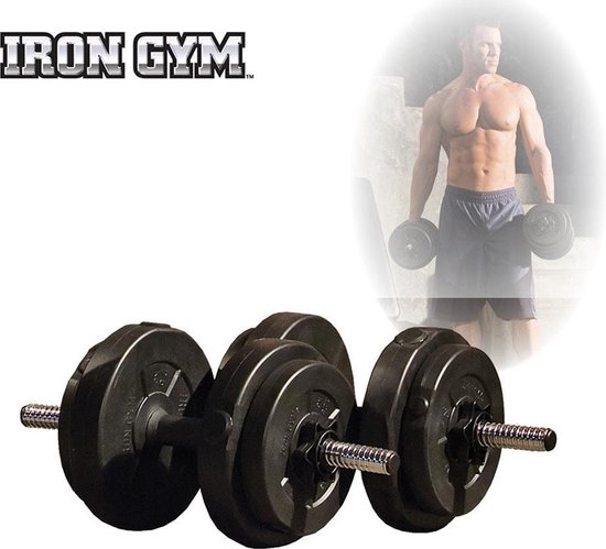 Iron Gym Verstelbare Dumbbell Set 15 kg - Halterset - Halters - Dumbell set