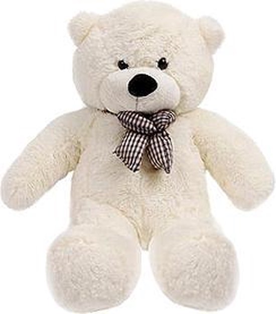 Teddybeer knuffelbeer 130 cm wit | bol.com