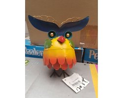 Sarana Decoratie Uil - 16cm hoog - Metaal