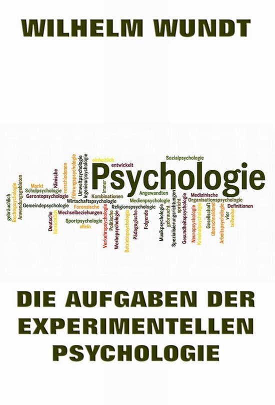 Die Aufgaben der experimentellen Psychologie - cover