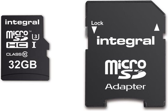 Nationaal Caroline Extreem belangrijk Integral Micro SDHC Geheugenkaart voor Action Cam 32GB + SD Adapter Set |  bol.com