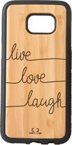Bamboe telefoonhoesje Live Love Laugh - Craft Case - Samsung S8