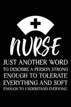 Nurse Just Another Word To Describe A Person Strong Enough To Tolerate Everything And Soft Enough To Understand Everyone.