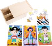 small foot - 4 in 1 Puzzle Box "Boys in Costume"