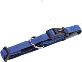 NOBBY Soft Grip Hondenhalsband - Nylon - Gevoerd - Blauw - Maat: XS-S - Breedte: 15 mm - Nekomtrek: 25 - 35 cm (GELIEVE VOOR BESTELLEN OPMETEN)