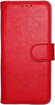 HB Hoesje Geschikt voor Samsung Galaxy S10E - Luxe Kunstlederen Portemonnee Book Case - Rood