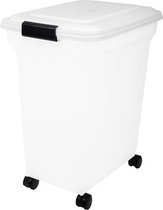 Bewaarcontainer luchtdicht transparant / wit 45 ltr