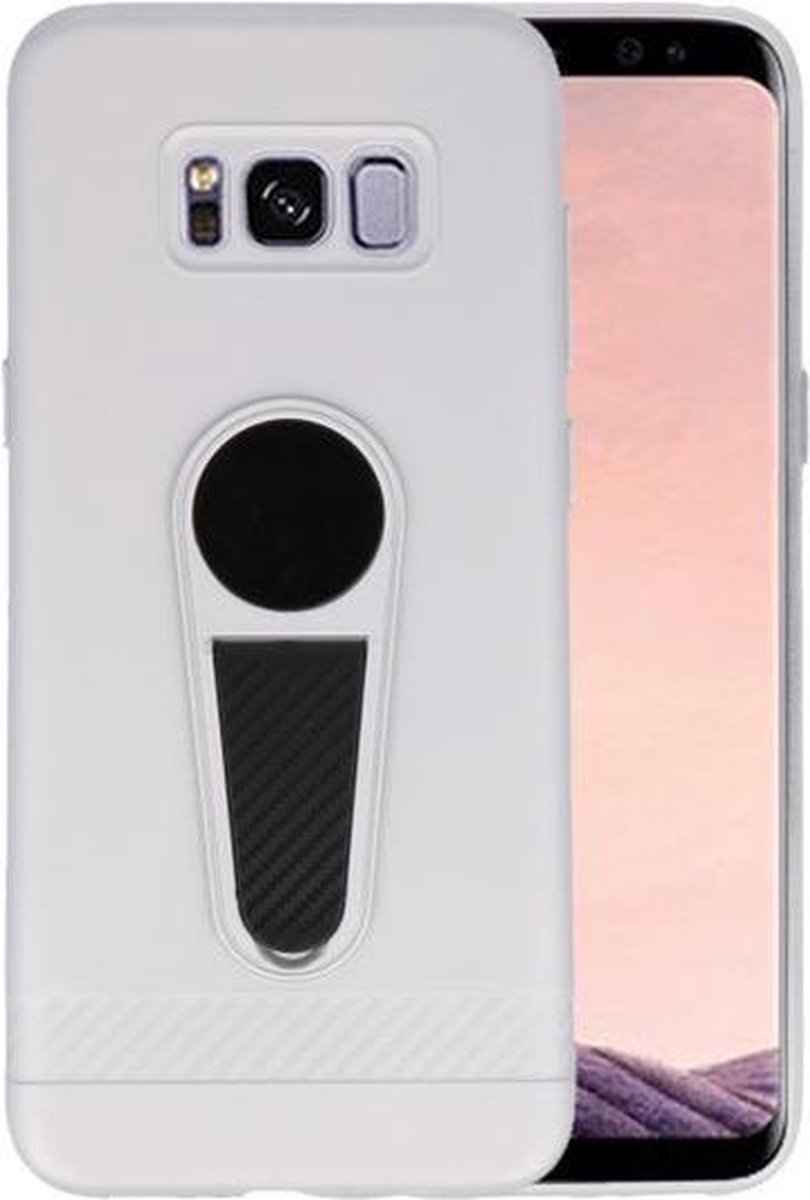 Zilver Magneet Stand Case hoesje voor Samsung Galaxy S8 Plus