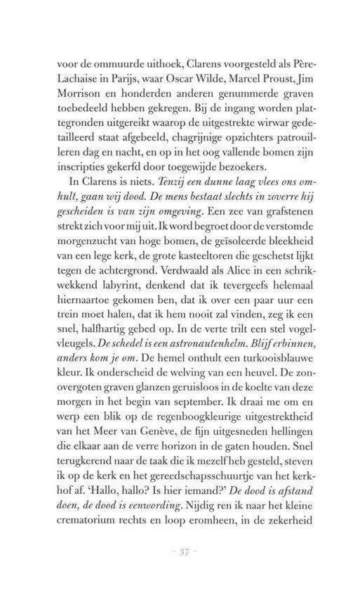 Tekstpagina met illustratie van een graf en een astronaut.