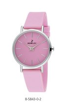 Nowley 8-5843-0-2 analoog tiener horloge 34 mm 30 meter roze