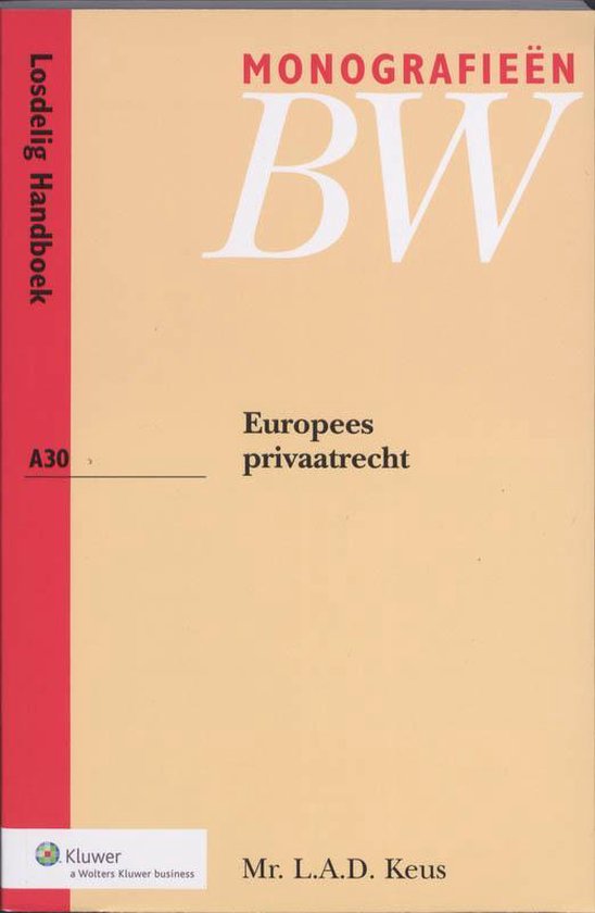 Monografieen BW A30 - Europees Privaatrecht - cover