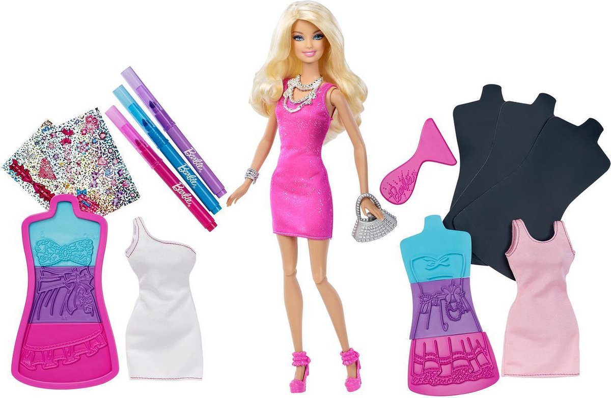 Verbanning waardigheid Sandalen Barbie Fashion Design Ontwerpstudio - Barbie pop | bol.com