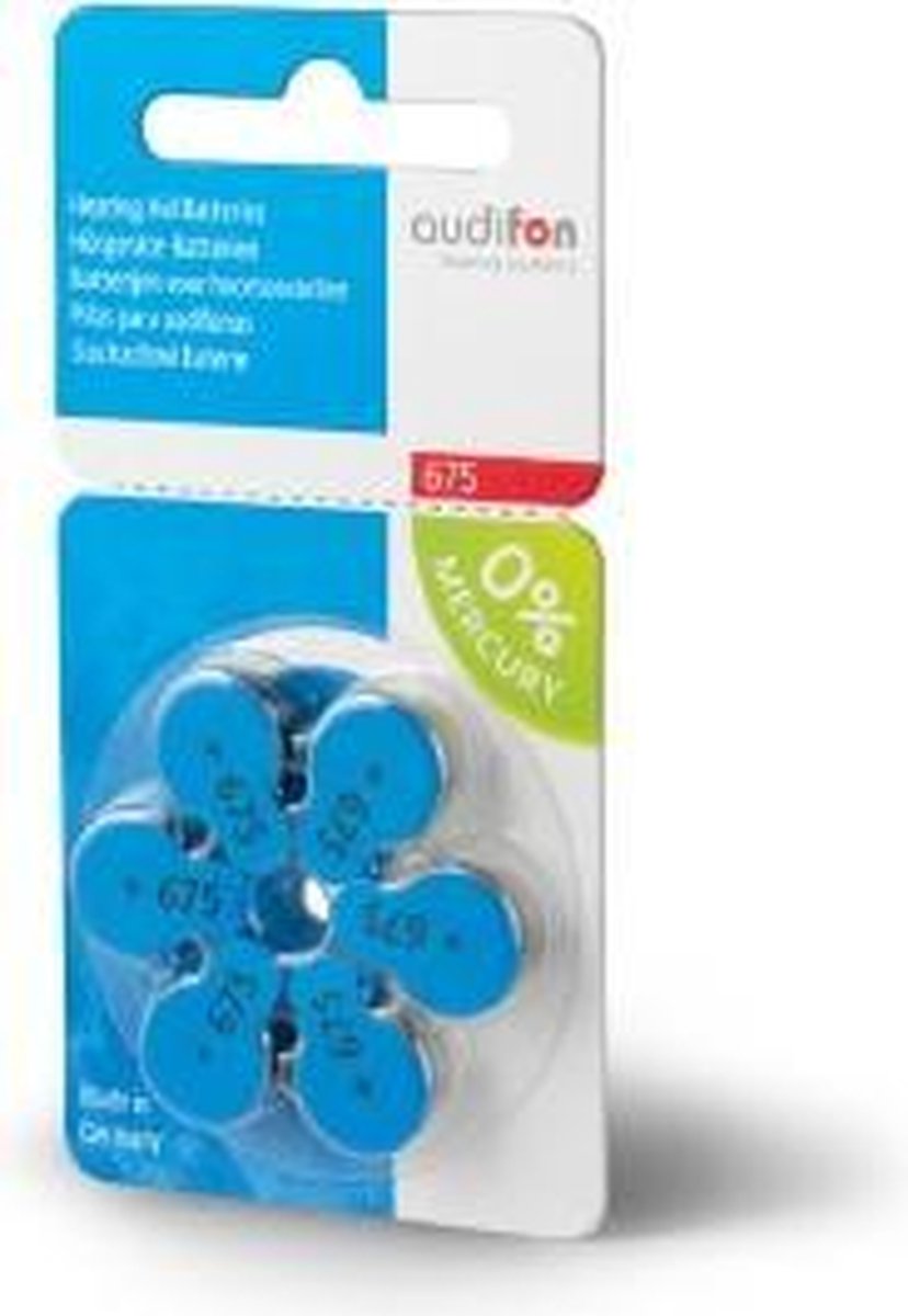 Audifon - 675 (PR44) Batterij voor Hoortoestel - Blauwe sticker - 1.45V - Knoopcel voor gehoorapparaat - Pak van 10 blisters
