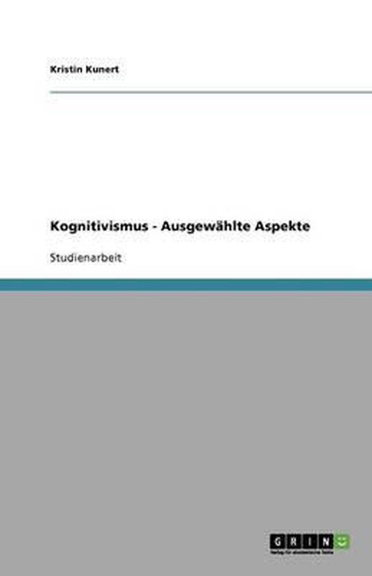 Kognitivismus - Ausgewahlte Aspekte - cover