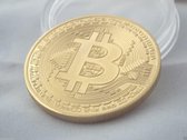 Bitcoin Munt - Goud Kleur - 4 st - Heble