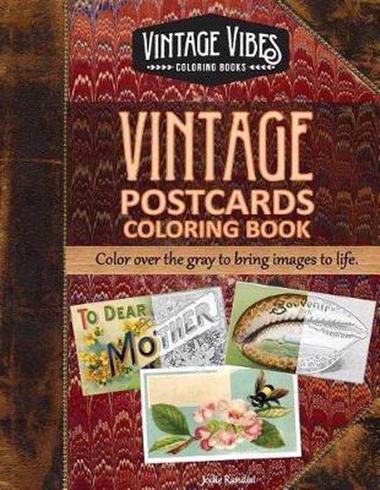 Vintage Vibes- Vintage Postcards Coloring Book - cover