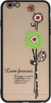 Groen Love Forever back case Hoesje voor Apple iPhone 6 / 6s Plus