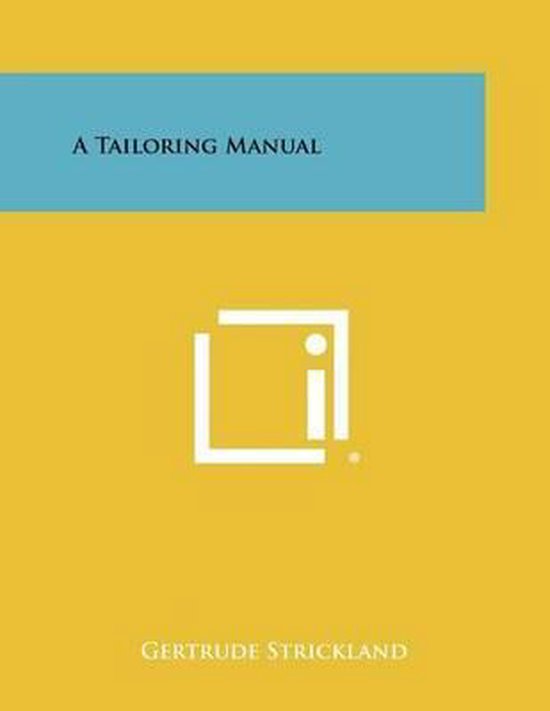 A Tailoring Manual - cover