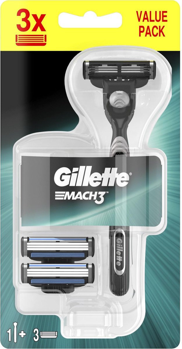 Gillette Mach3 Scheersysteem + 2 Scheermesjes Mannen - Gillette