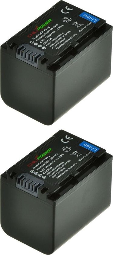 ChiliPower Batterie pour appareil photo Sony NP-FV70 - Pack de 2 | bol.com