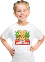Lilly longneck de giraffe t-shirt wit voor kinderen - unisex - giraffen shirt S (122-128)