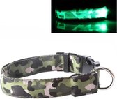 LED Halsband Camo GROEN- maat XS