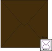 Benza Wenskaart Enveloppen - Vierkant 14 x 14 cm - Bruin - 50 stuks