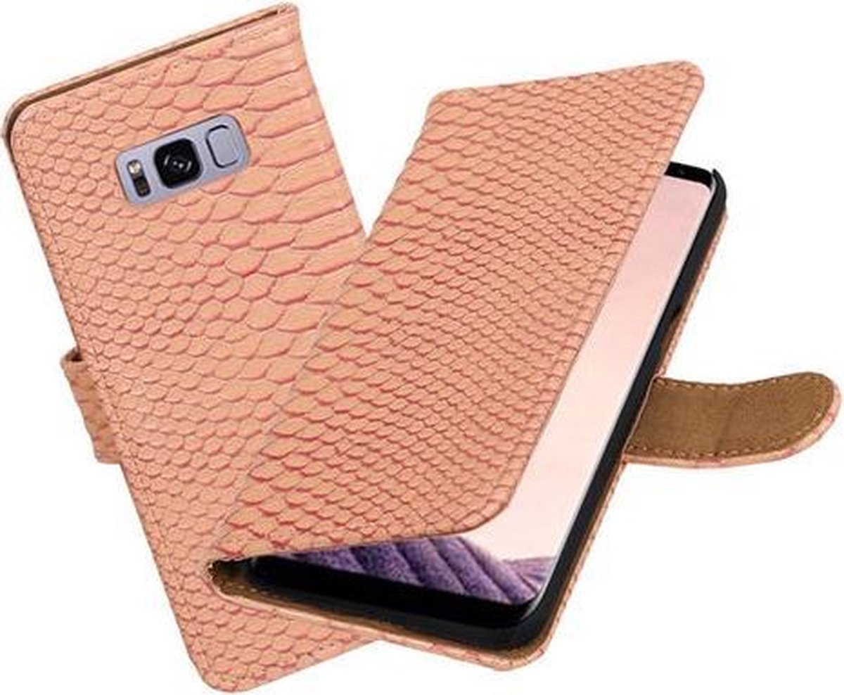BestCases.nl Samsung Galaxy S8 Slang booktype hoesje Roze
