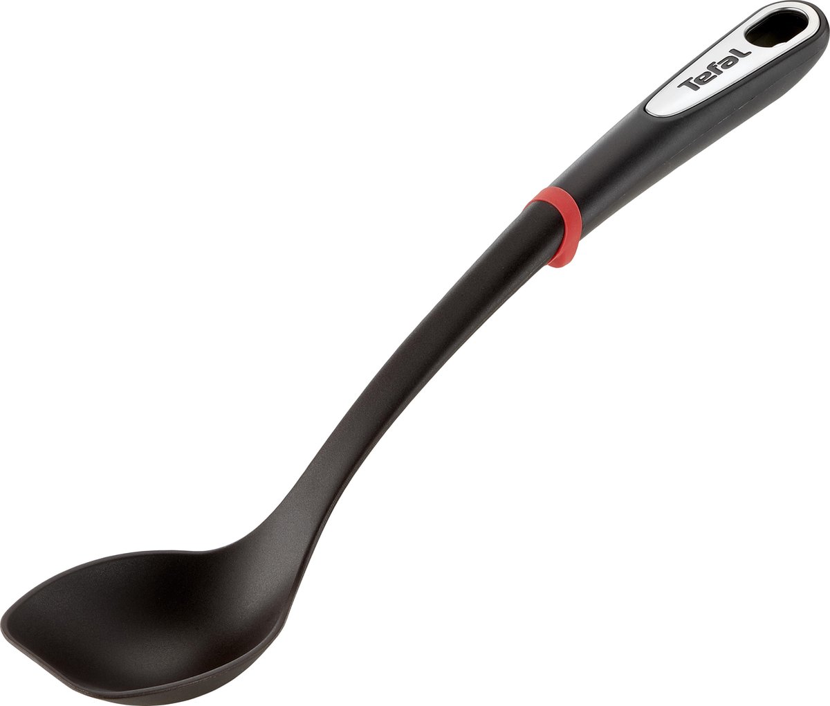 Tefal siliconen sauslepel - groot, zwart