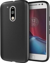 Motorola Moto G4 Play TPU Siliconen case Hoesje  - Zwart