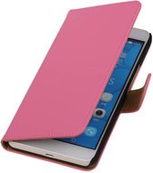 LG G4c ( Mini ) Effen Roze Bookstyle Wallet Hoesje - Cover Case Hoes