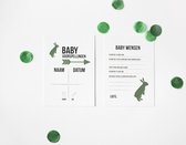 Babyshower invulkaarten - meisje - jongen - voorspellingskaarten - 15 stuks babyborrel - spelletjes