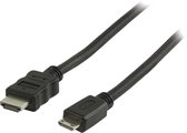 High Speed HDMI kabel met ethernet HDMI connector - HDMI mini-connector 1,50 m zwart