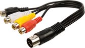 Valueline Adapter kabel DIN 5pins mannelijk - 2x 2RCA vrouwelijk - 0,20 meter
