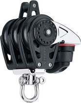 Harken Carbo 3-schijfs+hondsvot+klem 40mm