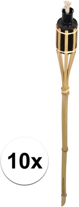 10x Bamboe tuinfakkels - 88 cm - fakkels