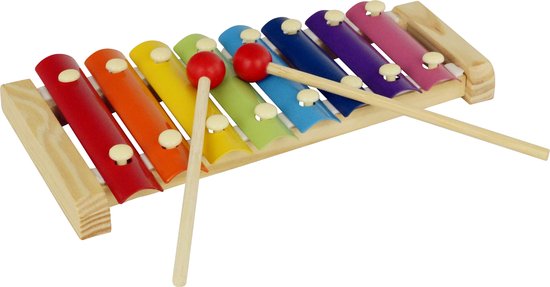 tong onpeilbaar Koppeling QY Xylofoon Houten speelgoed Metallofoon - gekleurd | bol.com
