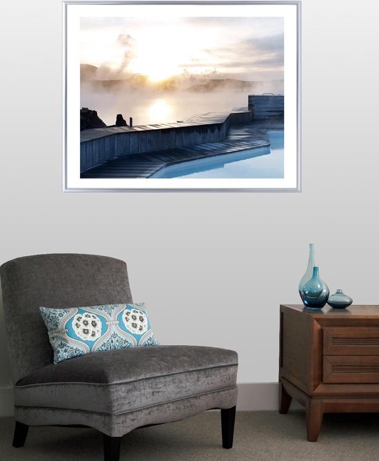 Homedecoration Kampen– Cadre photo - Format photo - 36x44 cm– Aluminium - Argent brillant