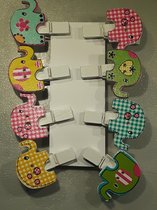 Mini wasknijpertjes - Olifant - 8 stuks